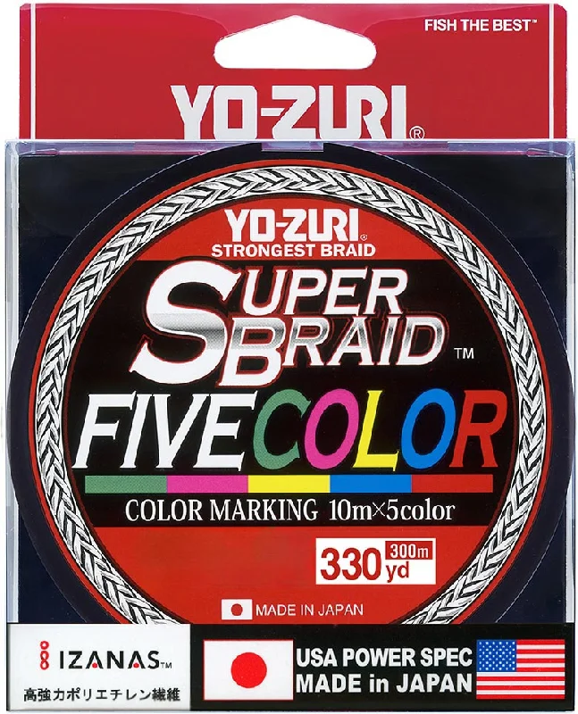 Yo-Zuri Super Braid Five Color - 330 Yard Spool