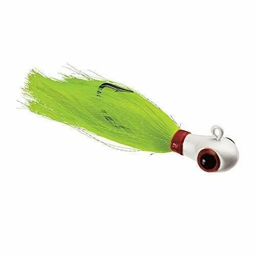 Sea Striker Bug Eye Jig White Head Chartreuse Tail