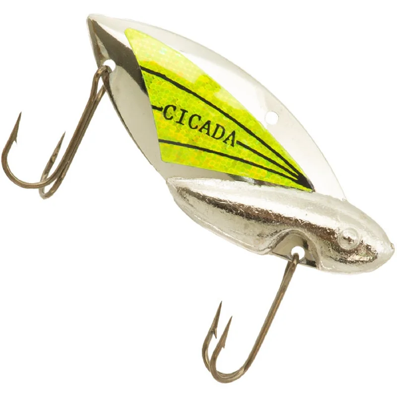 Reef Runner Cicada Blade Lure 1/4 oz. Nickel Chartreuse