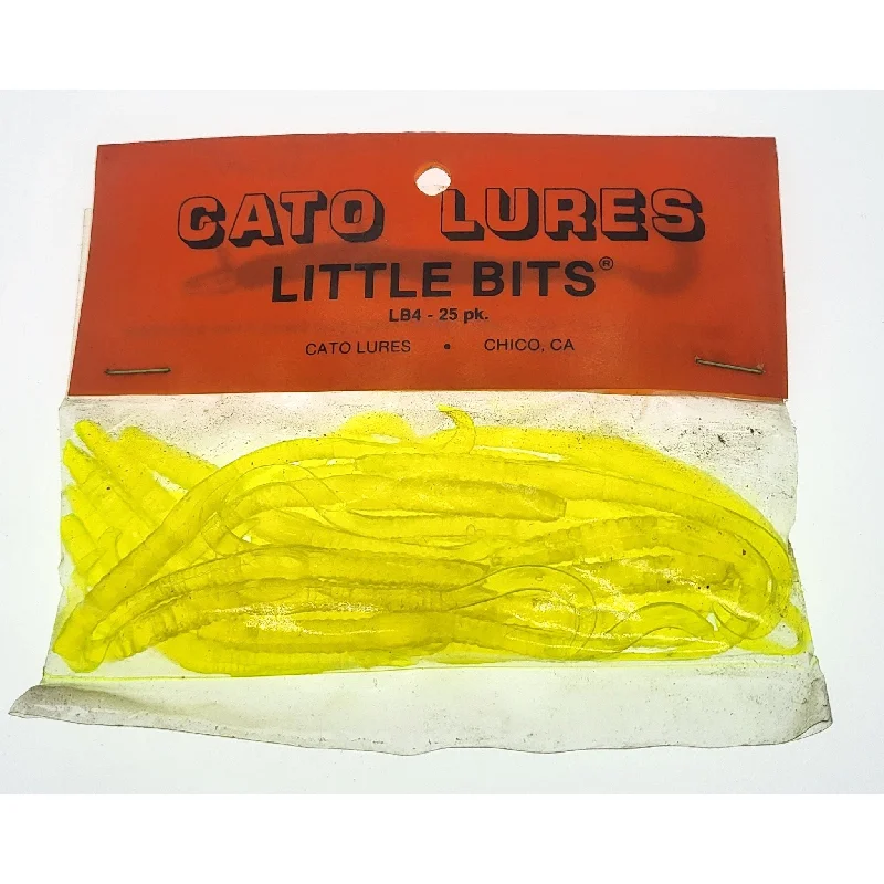 Cato Lures Little Bits Ribbed Curly Tail Worms 3-1/2" Qty 25