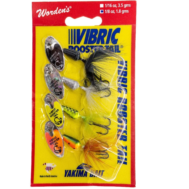 Worden's Vibric Rooster Tail 1/8 oz. 4 Pack