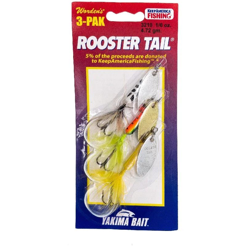 Worden's Rooster Tail 1/6 oz. 3 Pack