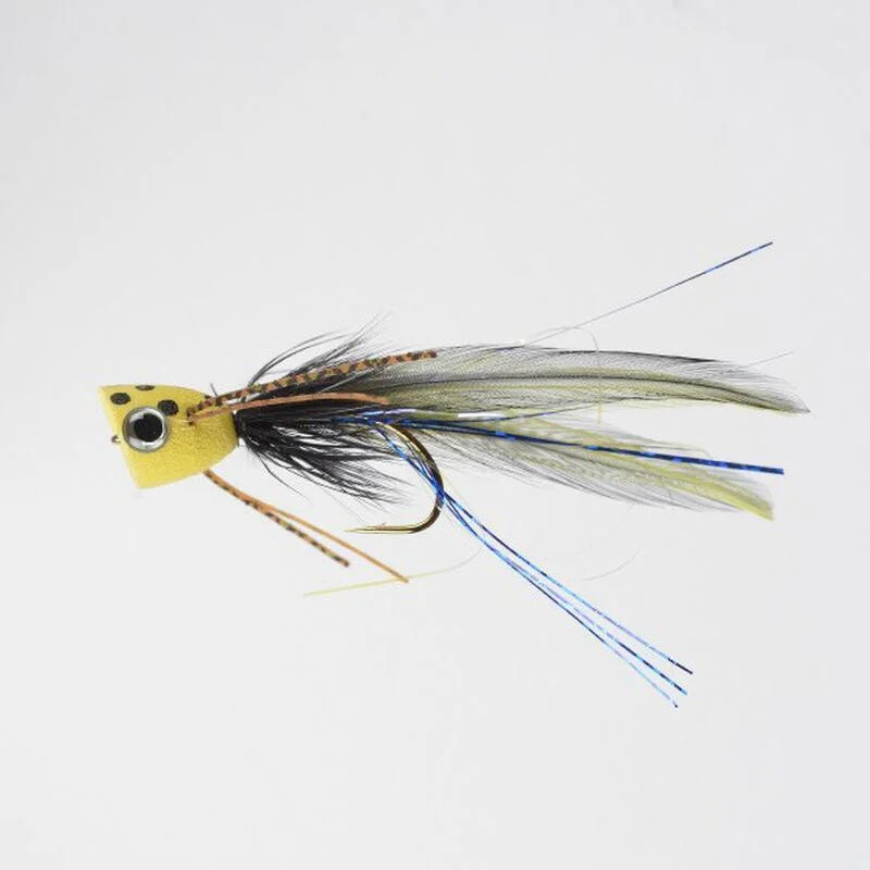 Superfly Dry Fly Poppin Bug #06 Yellow Black QTY 1