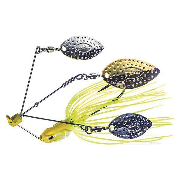 Duckett Fishing BD Triple Threat Spinnerbait 1/2 oz. White Chartreuse