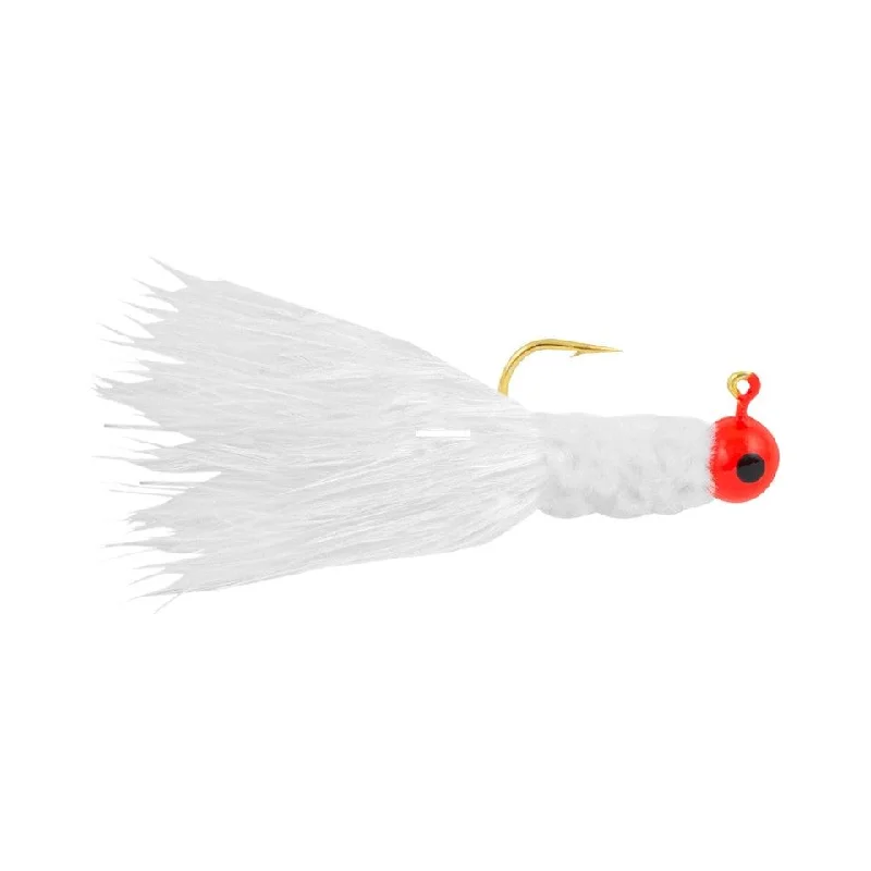 Danielson Crappie Jigs 1/16 Oz White Orange Head Qty 3