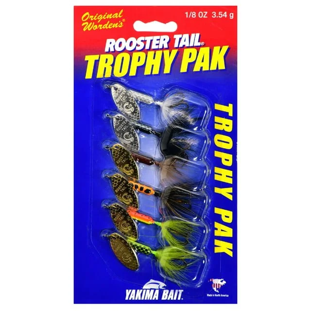 Wordens Rooster Tail Trophy Pak 1/8 Oz Qty 6