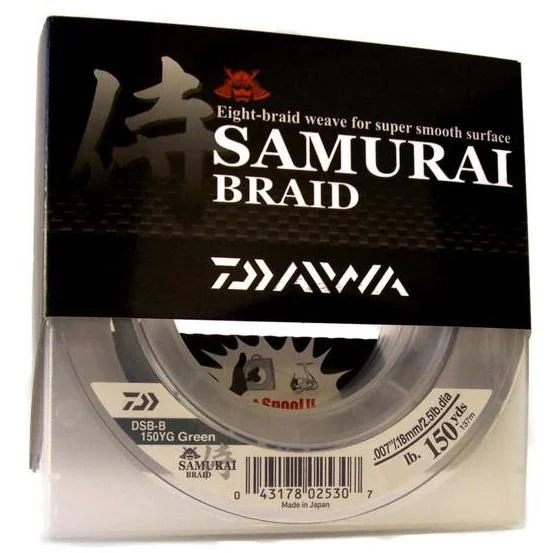 Daiwa Samurai Braided Fishing Line 150 Yards Green