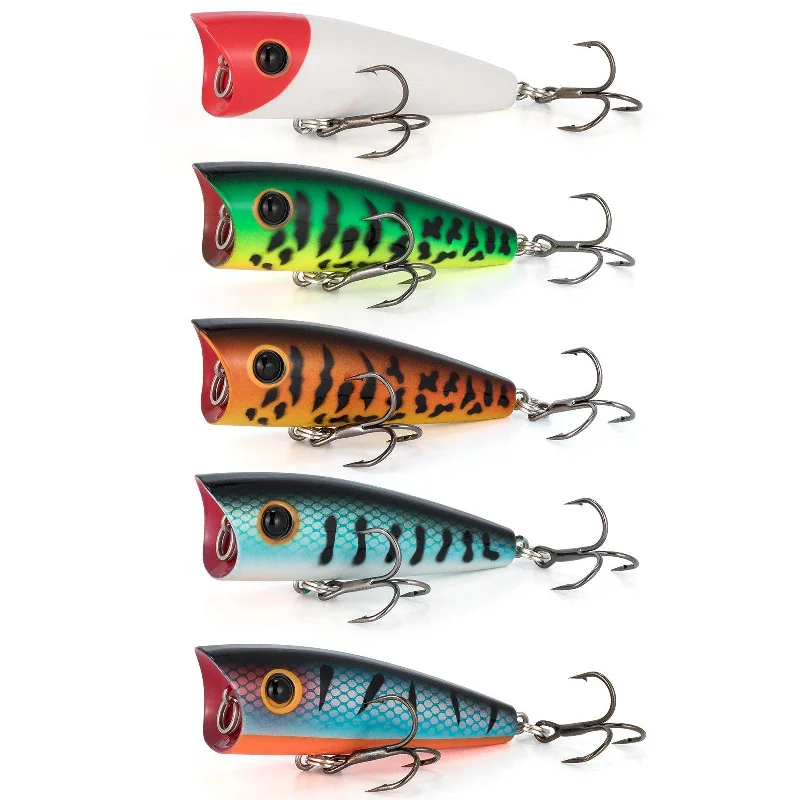 Red White，Fire Tiger，Orange，Blue Shad，Perch-5 Pack