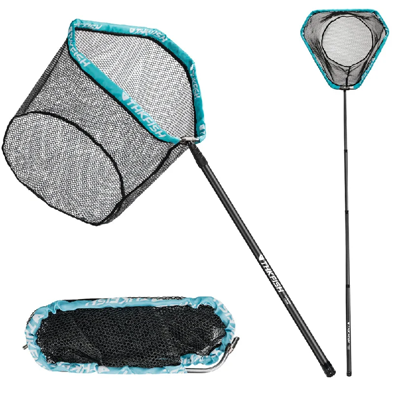 THKFISH Portable Telescopic Carbon Fiber Fishing Landing Net