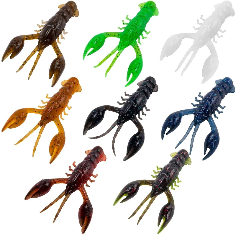 Dr.Fish 8pcs  Plastic Crawfish Soft Lure 2.5''