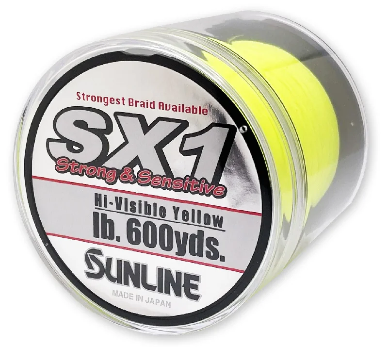 Sunline SX1 High Vis Yellow Braided Line 600 yd