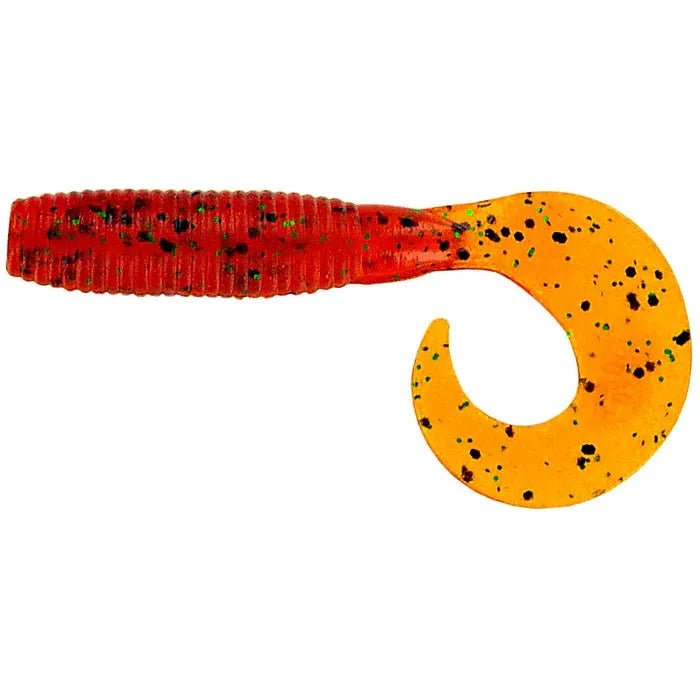 Yamamoto Single Tail Grub 4" Qty 20 Pumpkin With Black Green Flake