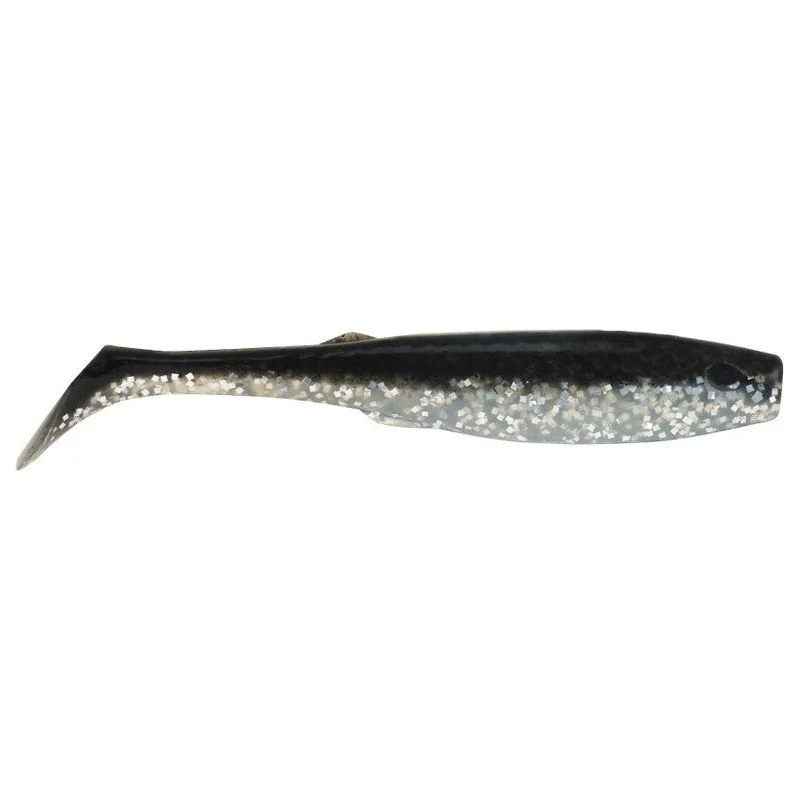 Berkley Gulp! Alive! Saltwater Paddleshad, Pint 4x7, 4", Black Silver