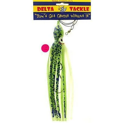 Delta Tackle 04004 Jumbo Squid Rigged 9" Green/Glow