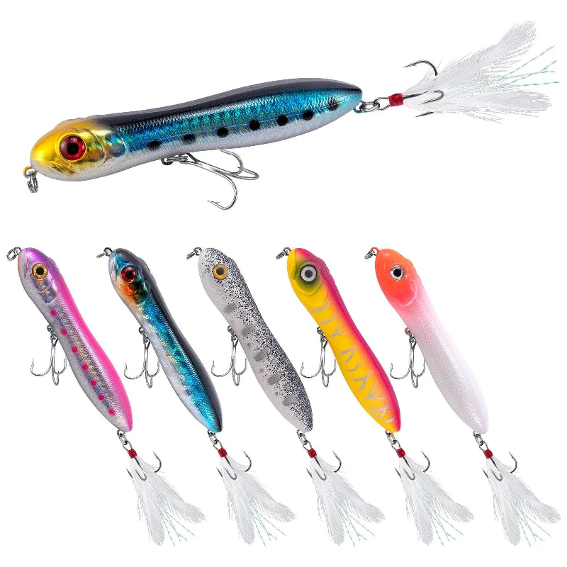 Dr.Fish 6pcs Topwater Fishing Lures 4''