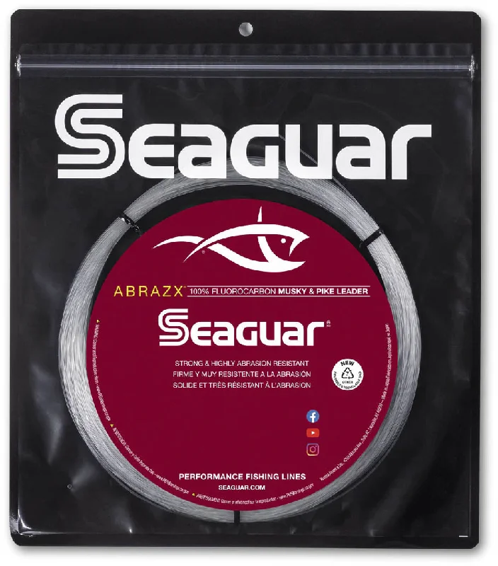 Seaguar AbrazX Fluorocarbon Musky/Pike Fishing Leader Coil 25 Yards