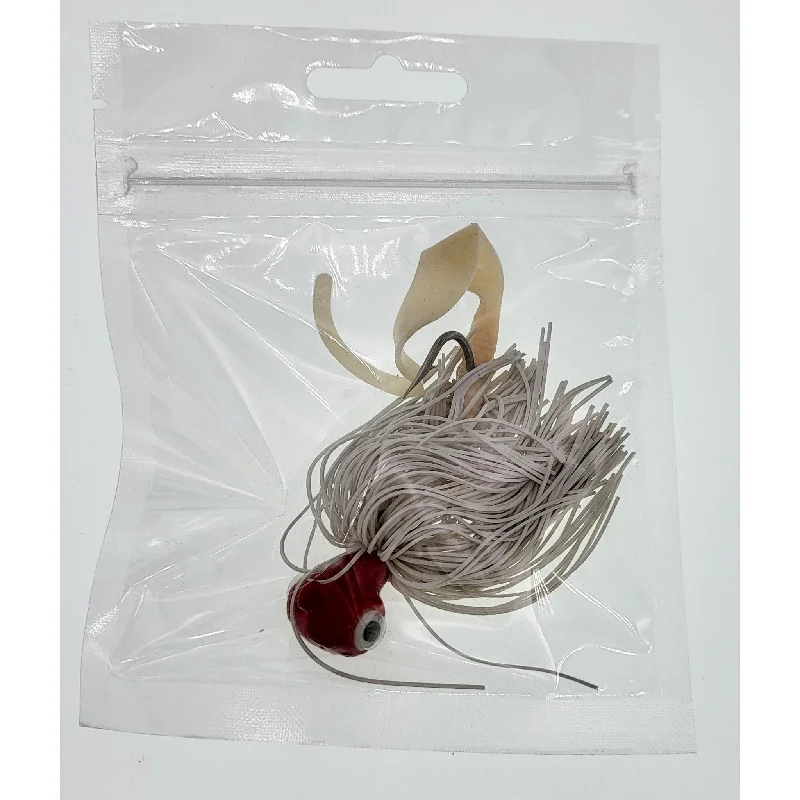 Cato Lures Striper Jig 1 Oz Qty 1 White/Red Head (Bulk)